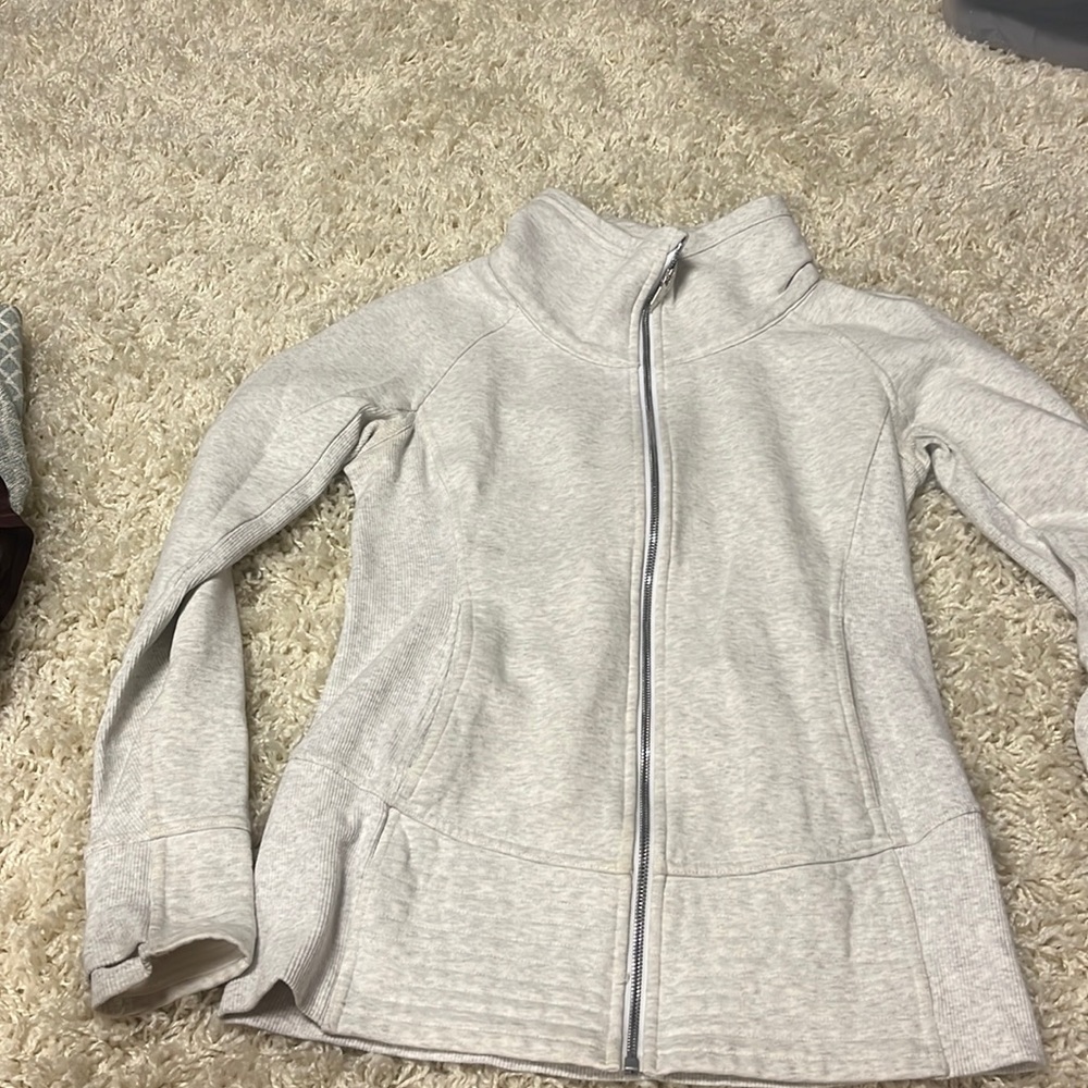 Lululemon scuba hoodie no hood, long, light grey